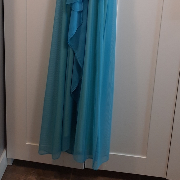 Long Summer Gown, blue and green - Picture 7 of 7